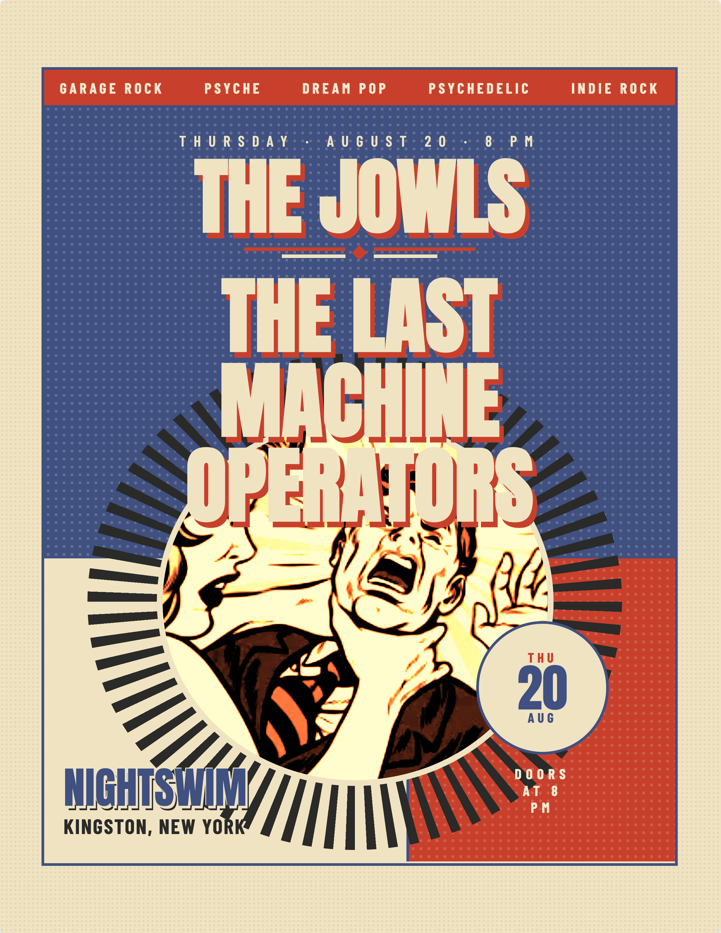 The Jowls & The Last Machine Operators - Night Swim - August 20, 2026
