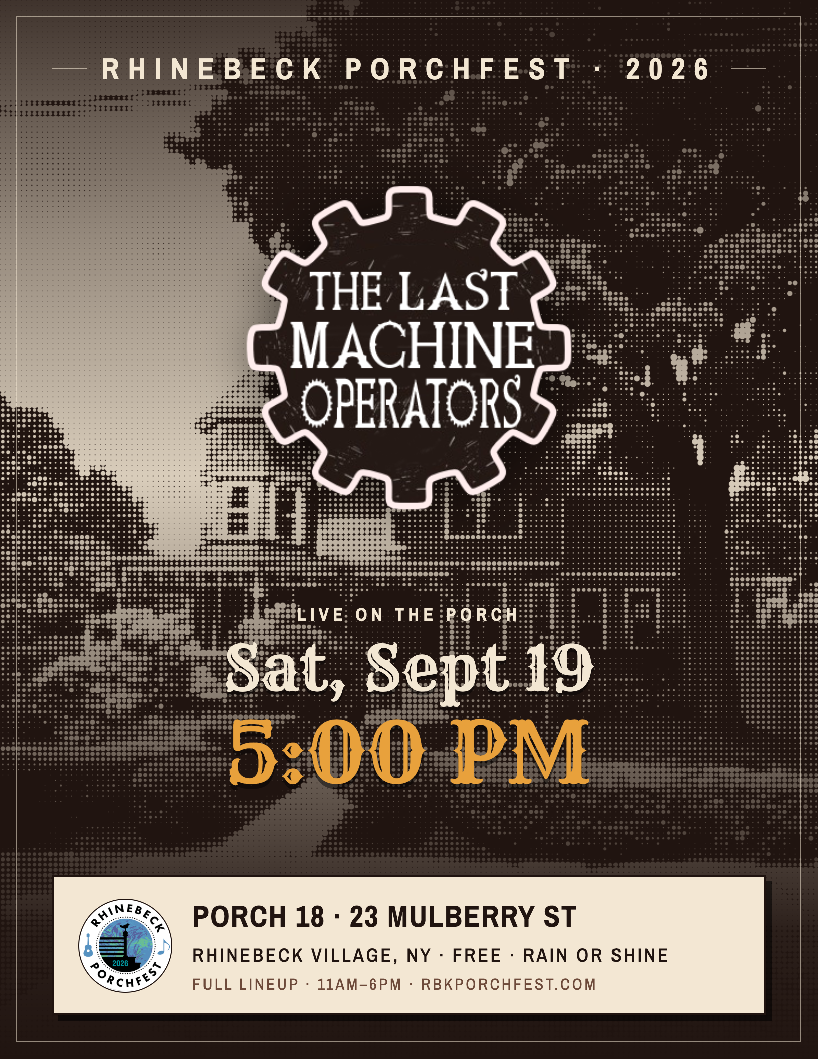 Rhinebeck Porchfest 2026 Flyer